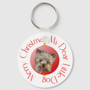 Christmas Yorkshire Terrier Schlüsselanhänger