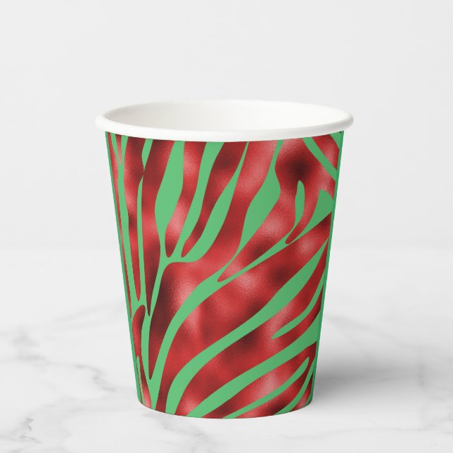 Christmas Zebra Festive Pappbecher (Vorderseite)