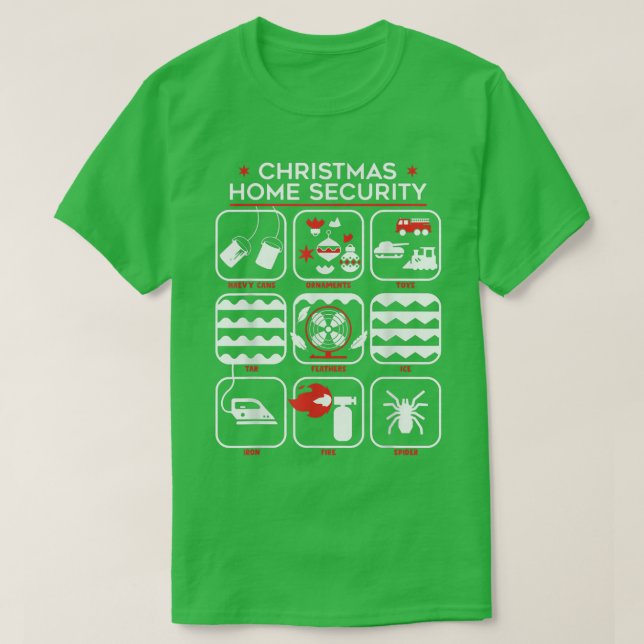 Christmas Zuhause Security Funny T-Shirt (Design vorne)