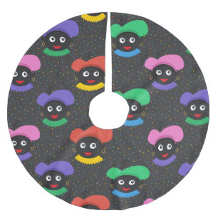 Christmas Zwarte Piet Polyester Weihnachtsbaumdecke