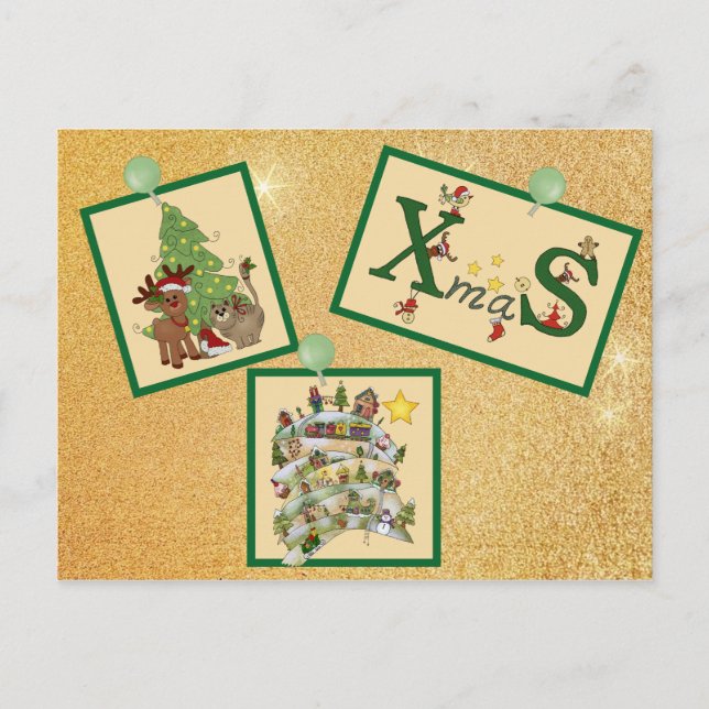 Christmasbild Postkarte (Vorderseite)