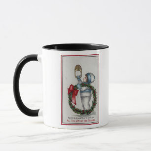 ChristmasKid Holding-Kranz-Klopfen Tasse
