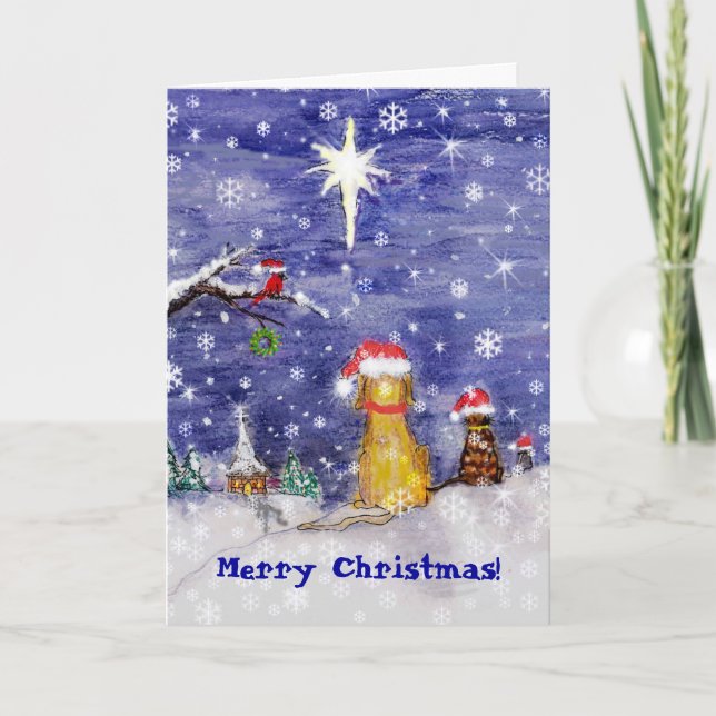 CHRISTMASPETSNOW, Frohe Weihnachten! Feiertagskarte (Vorderseite)
