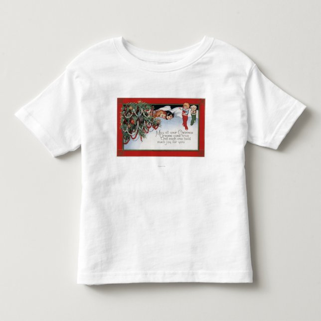 ChristmasSleeping Kinder und ein Gedicht Kleinkind T-shirt (Vorderseite)