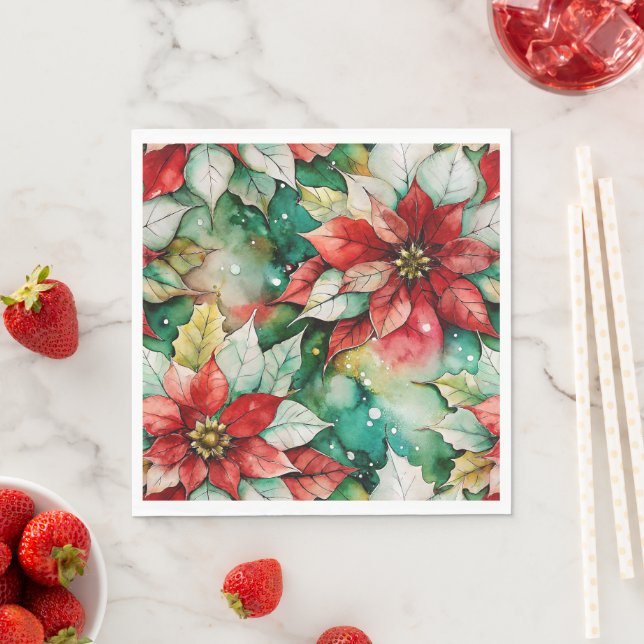 Christmassy Florals 02 Serviette (Beispiel)