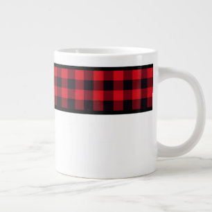 Christmast Red Black Buffalo Kariert 20oz Kaffee T Jumbo-Tasse