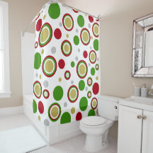 Christmastime Geometric Red Green Silver Gold