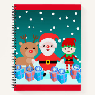CHRISTMASTIME MIT SANTA UND SEINEN FREUNDEN NOTIZBUCH