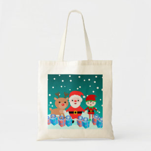 CHRISTMASTIME MIT SANTA UND SEINEN FREUNDEN TRAGETASCHE