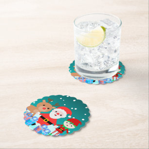CHRISTMASTIME MIT SANTA UND SEINEN FREUNDEN UNTERSETZER