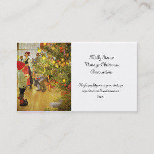 Christmastime Wieder kleiner Junge und Julgran Visitenkarte