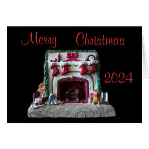 CHRISTMS MANTLE GREETING CARD 2024