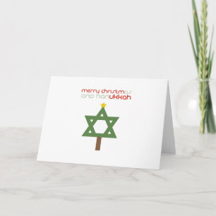 CHRISTMUKKAH BAUM FEIERTAGSKARTE