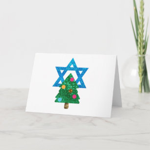 Christmukkah Chanukka Ssequin Feiertagskarte