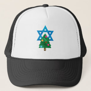 Christmukkah Chanukka Ssequin Truckerkappe