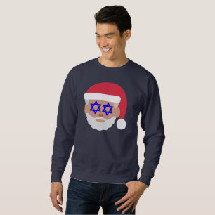 christmukkah santa claus emoji sweatshirt