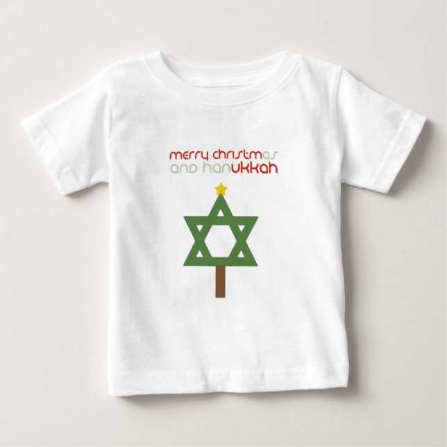 CHRISTMUKKAH TREE BABY T-SHIRT (Vorderseite)