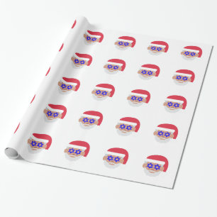 Christmukkah Weihnachtsmann Emoji Geschenkpapier