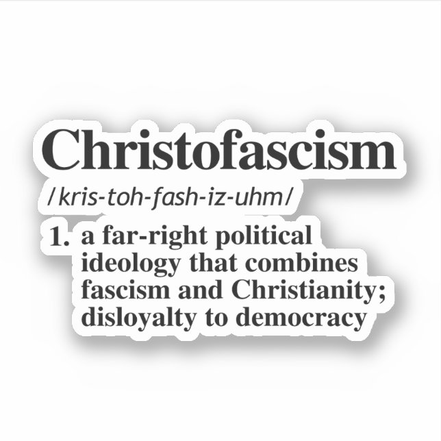 Christofismus Definition Aufkleber (Vorderseite)