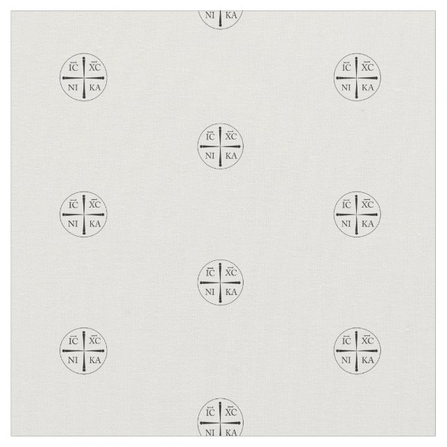 Christogram ICXC NIKA Stoff (Nahaufnahme)