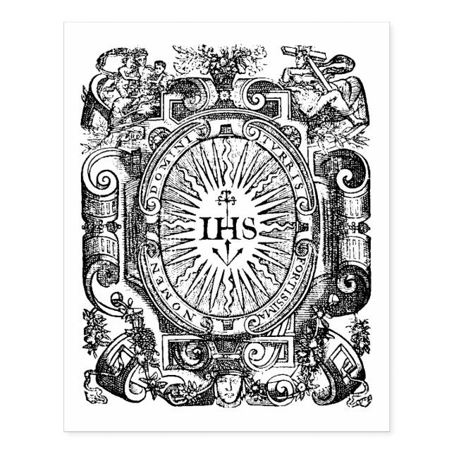 Christogram IHS Briefmarke Gummistempel (Prägung)