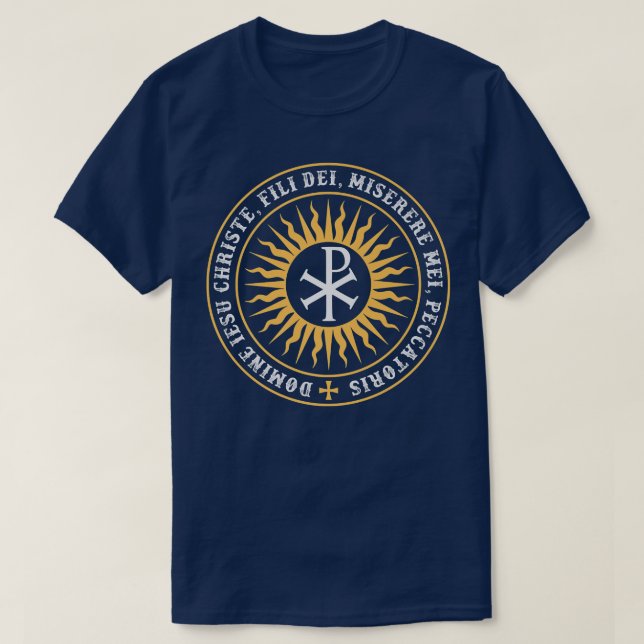 Christogram Katholische Monogramma Christlich Jesu T-Shirt (Design vorne)