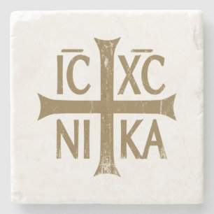 Christogramm ICHC NIKA Steinuntersetzer