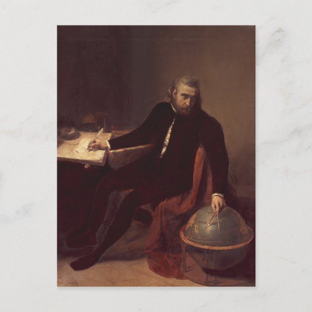 Christoph Kolumbus, 1839 Postkarte (Vorderseite)