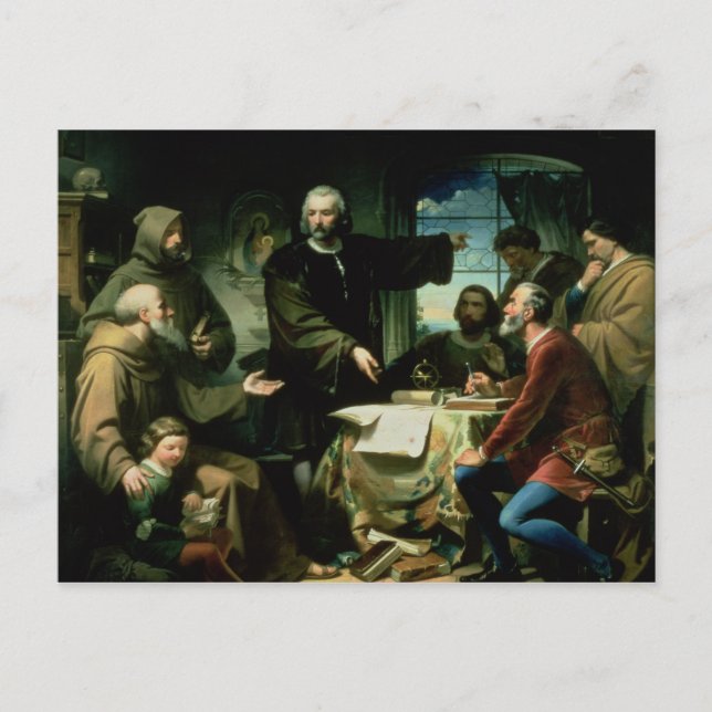 Christoph Kolumbus im Kloster La Postkarte (Vorderseite)