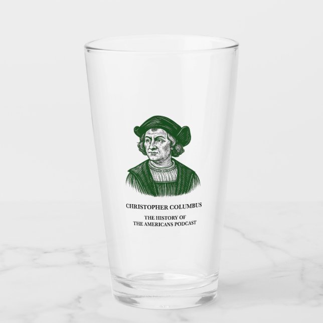 Christophe Colomb en verre à pinte (Devant)