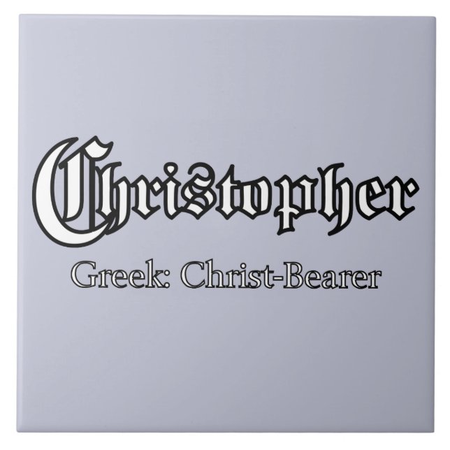 Christopher Bedeutung Fliese (Vorderseite)