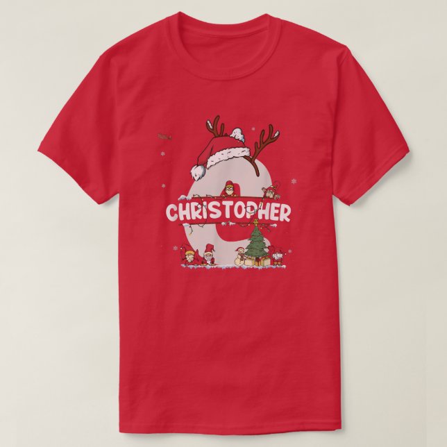 Christopher Christmas tee w Christopher Name for f (Design vorne)