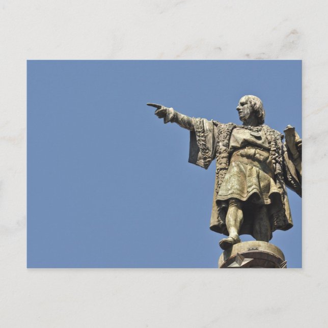 Christopher Columbus Statue Postcard Postkarte (Vorderseite)