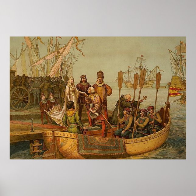 Christopher Columbus Verließ Spanien Poster (Vorne)