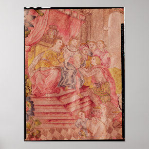 Christopher Columbus vor Ferdinand II Poster