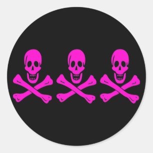 Christopher Condent-Rosa Runder Aufkleber