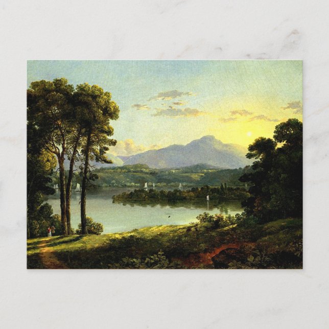 Christopher Cranch - Blick auf den Hudson Postkarte (Vorderseite)