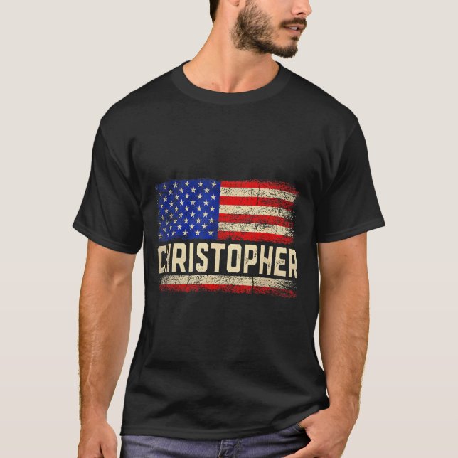 Christopher First Name Shirt Christopher Name Amer (Vorderseite)