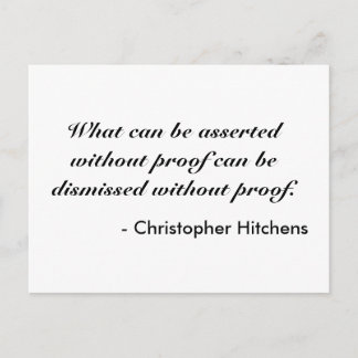 Christopher Hitchens Postkarte