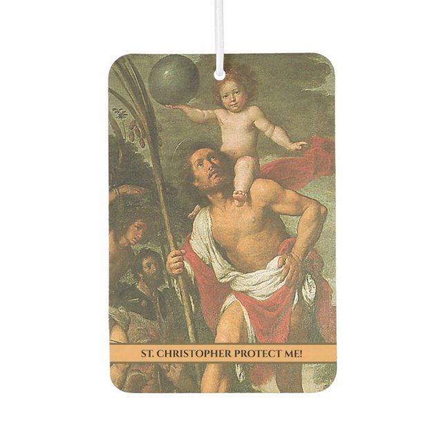 Christopher Jesus katholische religiöse Reisende Autolufterfrischer (Vorderseite)