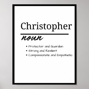 Christopher, Junge Personalisierter Name Bedeutung Poster