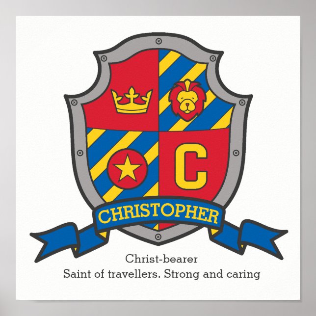 Christopher Jungs Name bedeutet heraldry Schild (Vorne)