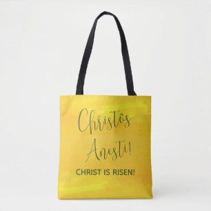 Christos Anesti! Christus ist Risen! Gelbe Tasche