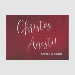 Christos Anesti! Christus ist Risen! Rot Seidenpapier
