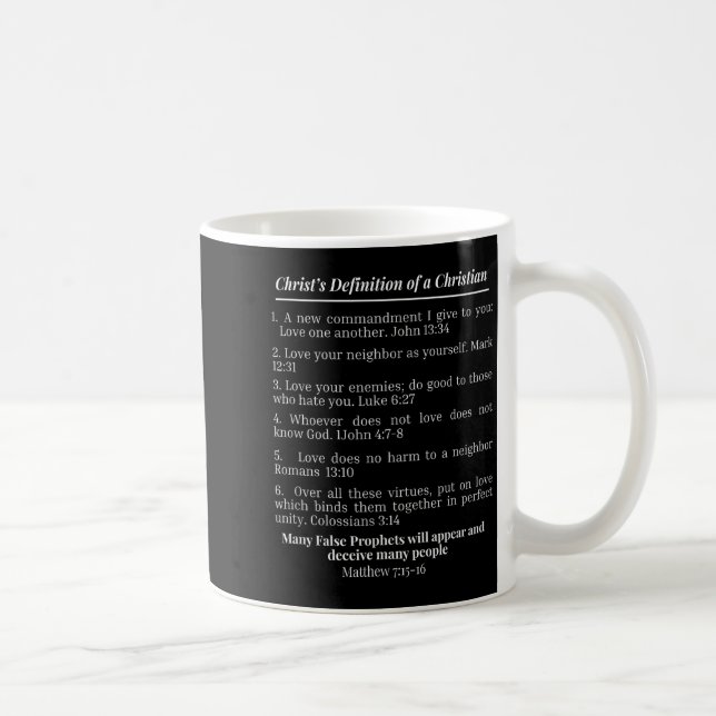 Christ's Definition Of A Christian Bible Verse Eva Kaffeetasse (Rechts)