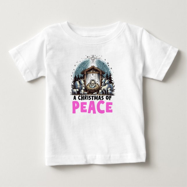 Christ's Nativity : A Christmas of Peace Baby T-shirt (Vorderseite)