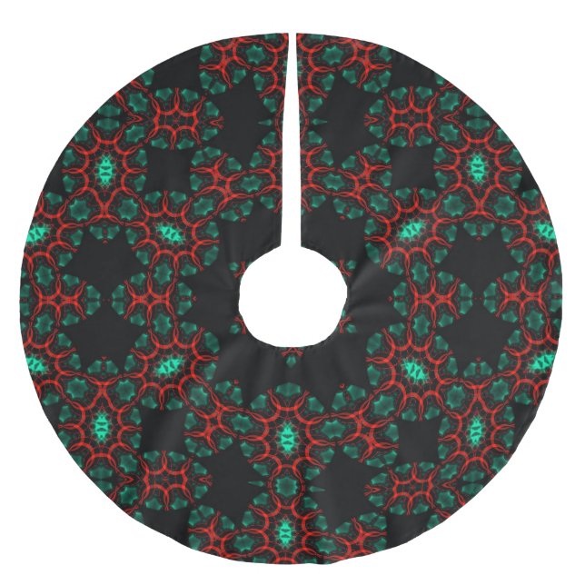 Christstachligrün Polyester Weihnachtsbaumdecke (Vorderseite)