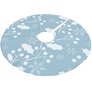 Christsternenblätter und -beeren polyester weihnachtsbaumdecke