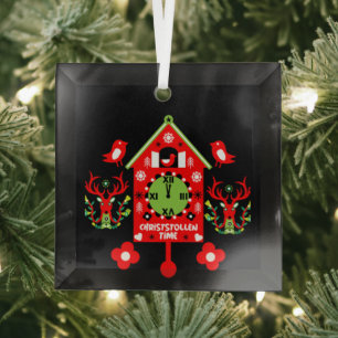 Christstollen Weihnachtsstollen Stollen Xmas Schür Ornament Aus Glas