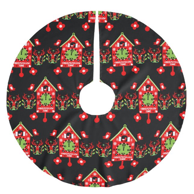 Christstollen Weihnachtsstollen Stollen Xmas Schür Polyester Weihnachtsbaumdecke (Vorderseite)